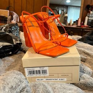🍊Public desire orange halley heels🧡